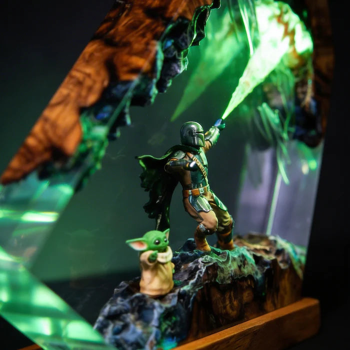 Bounty Hunter Resin Lamp