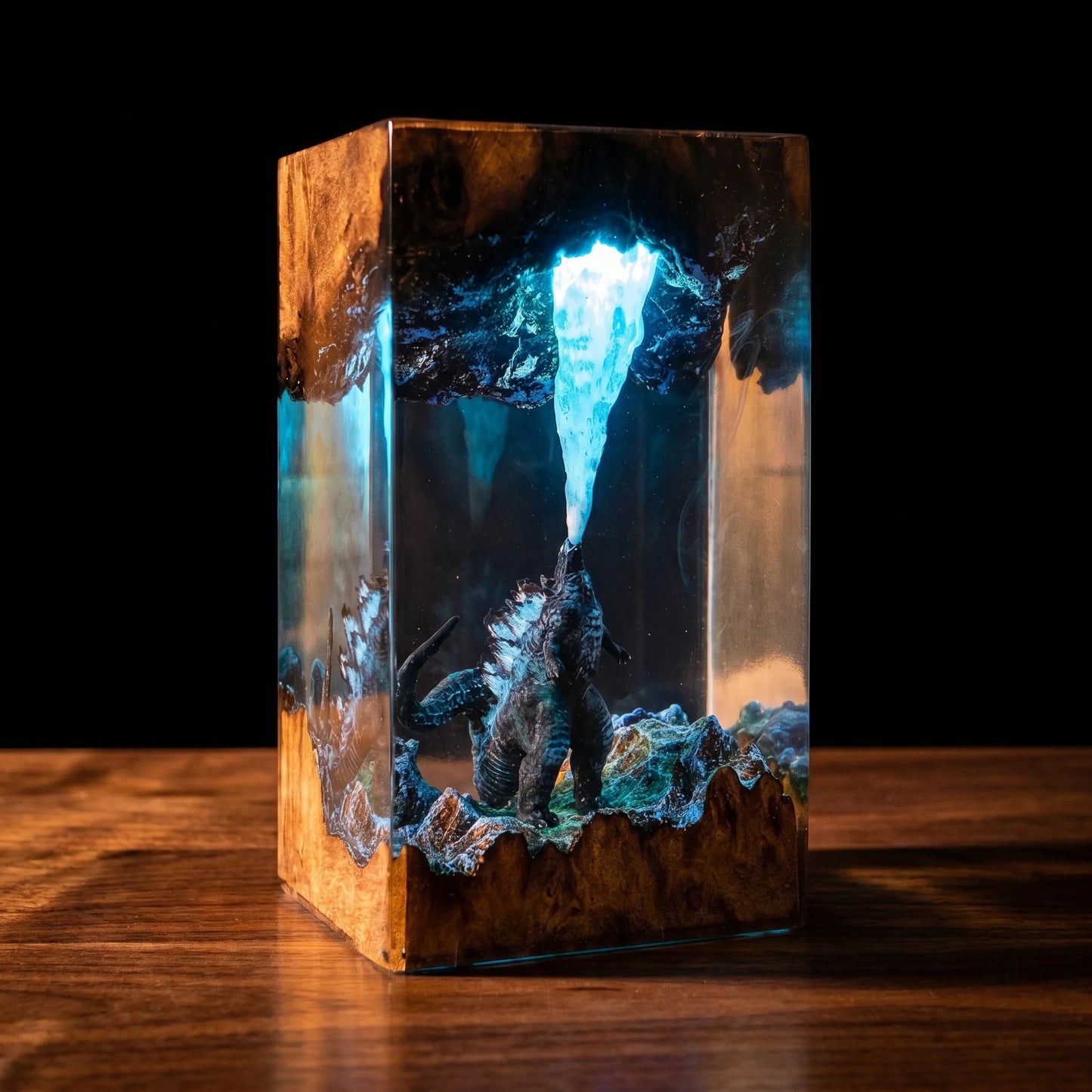 Godzzila Resin Lamp