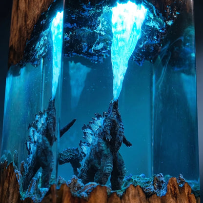Godzzila Resin Lamp