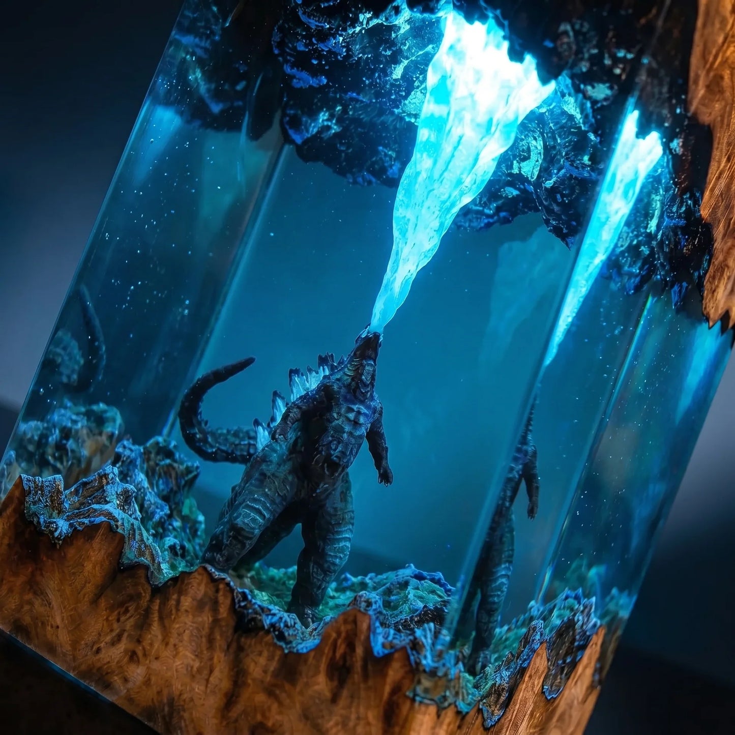 Godzzila Resin Lamp